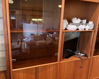 3 middle cabinets (each are) 35” wide, 79” tall, 23”deep