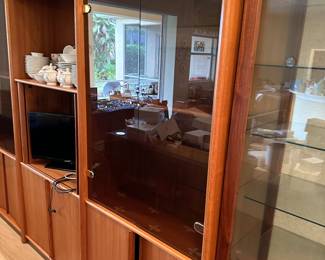 3 middle cabinets (each are) 35” wide, 79” tall, 23”deep