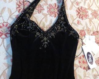 Lord & Taylor velvet beaded gown