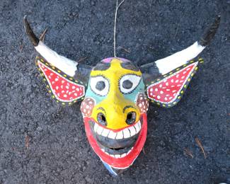 paper mache devil mask
