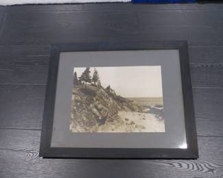 vintage sepia photo Maine? coastline