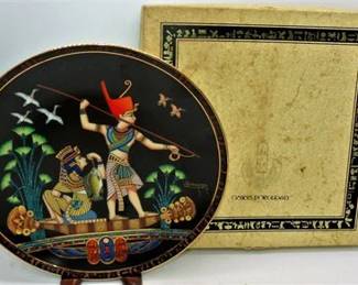 Lot 031   3 Bid(s)
Osiris King Tut gold trim plate & box