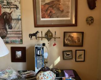 A variety of equine items 