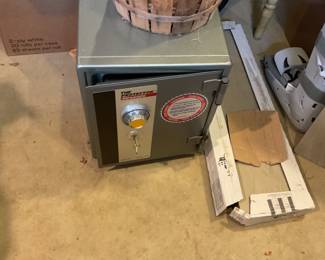 Safe with combination and keys 