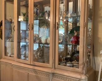 China cabinet filled! Contains The Meet-by Spode China 