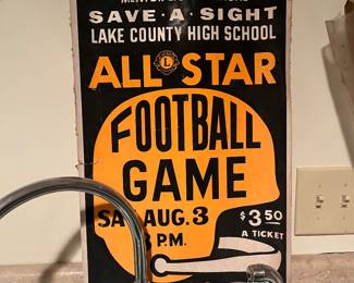 Vtg. Football poster