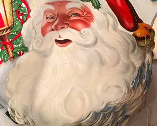Cardboard Vtg. Santa heads 
