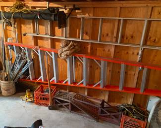 Ladders in shed