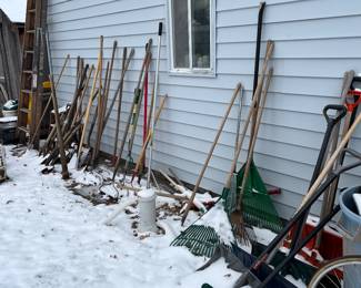 Loads of yard tools