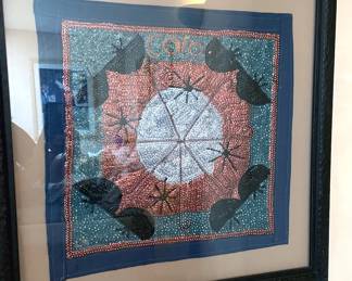 Framed art, quilted and bedazzled