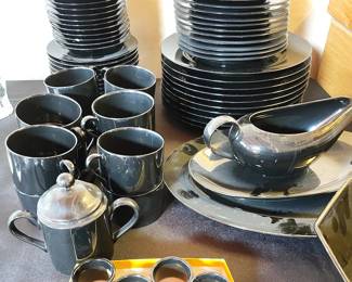 Fitz & Floyd black dishes