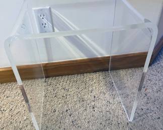 Early 90s small acrylic tables/side tables
Vintage 80s acrylic bar cart