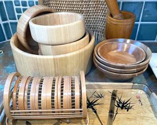 Bamboo serving pieces