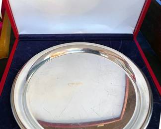 Cartier silver-plated serving plate, perfect condition