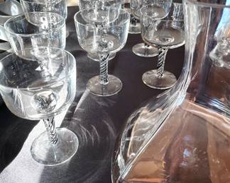 Fine glassware, wine carafe
