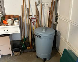 Yard tools, shovels, rakes