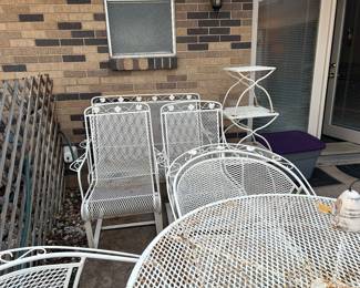 Wrought iron patio furniture