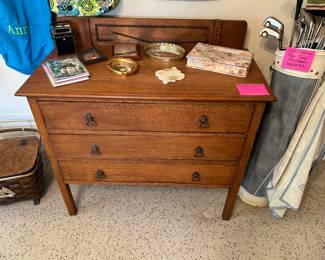 Antique Oak 3 drawer chest