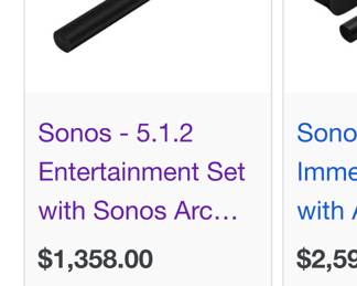 Whole set with 2 speakers used only 2 times. $650 for 2 speakers and the entertainment set