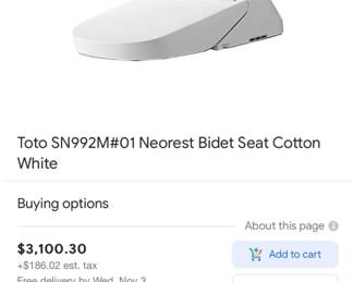 Toto toilet seat brand new. Asking $500
