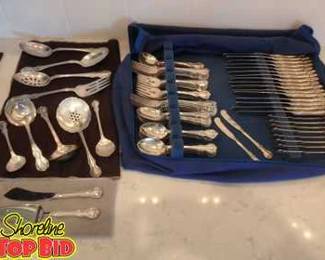 Towle French Provincial and Old Master Sterling Silver Flatware Set Total 102 pc. Set. Solid