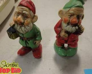 Pair of MidCentury MCM Gnome Elf Pixie Figurines