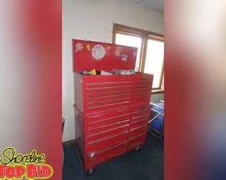 OFFSITE PICK UP Waterloo Top Bottom Toolbox Chest on Casters  All Contents Included