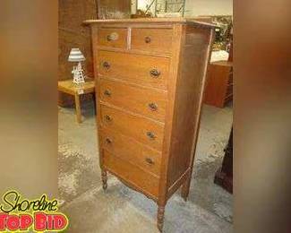 Antique Solid Oak Rare Dresser