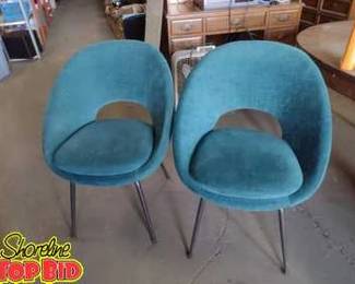 2West elm turquoise chairs