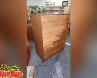 MidCentury Danish Teak 5Drawer Dresser Chest, Excellent Condition