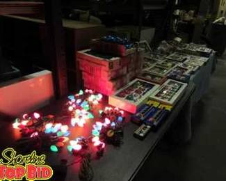 Large Vintage Christmas Ornaments and Lights, Includes Shiny Brite Ornaments, Very Rare Ornaments