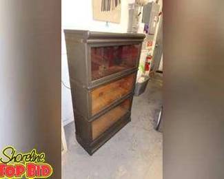 3 Tier Antique Lawyers Bookcase by Globe Wernicke