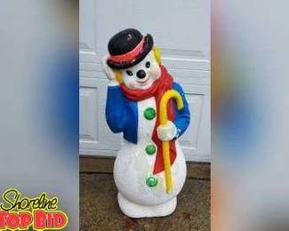 Vintage Snowman Empire Frosty Hobo Blow Mold