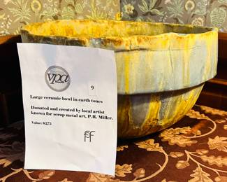 LARGE bowl made by Akron artist P.R. Miller