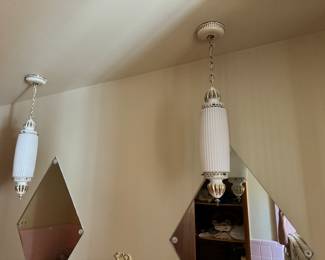 Hollywood Regency Mid Century pendant lighting
