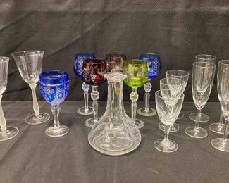 Stemware And Crystal Colorful And Clear 