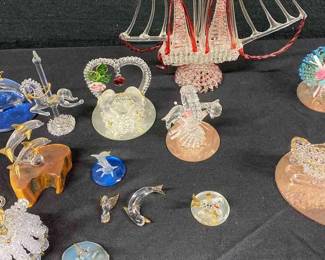 Blown Glass Figures And Decor 