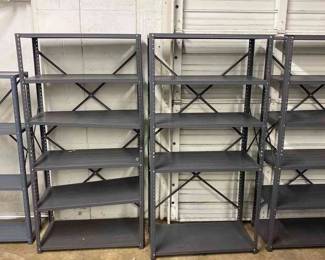 Grey Metal Shelving 