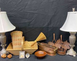 Warm Toned Decor And Lamps 