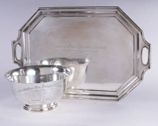 TX Presidential Presentation Bowl and Military Presentation Tray
