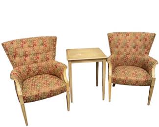 2 Chairs With Side Table