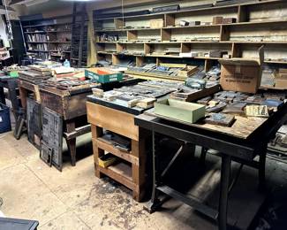 stone imposing tables, metal imposing table