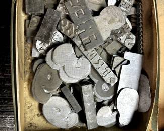 lead letterpress assorted