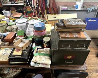 bronze letterpress, filing cabinet, 