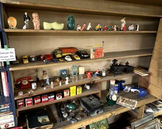 figurines, toy cars
