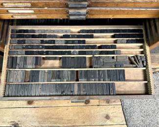 Carved wood letterpress