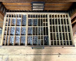 small font lead letterpress