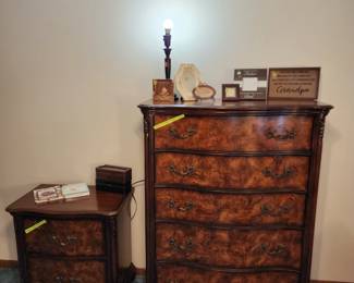 Pulaski 5 drawer chest and nightstand 