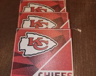 KC Chiefs set of 5 coasters