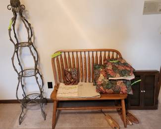 Metal shelf and bench